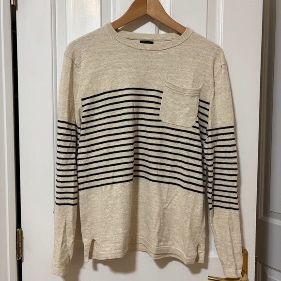 J. Crew Striped Cotton Sweater - Picture 1 of 4